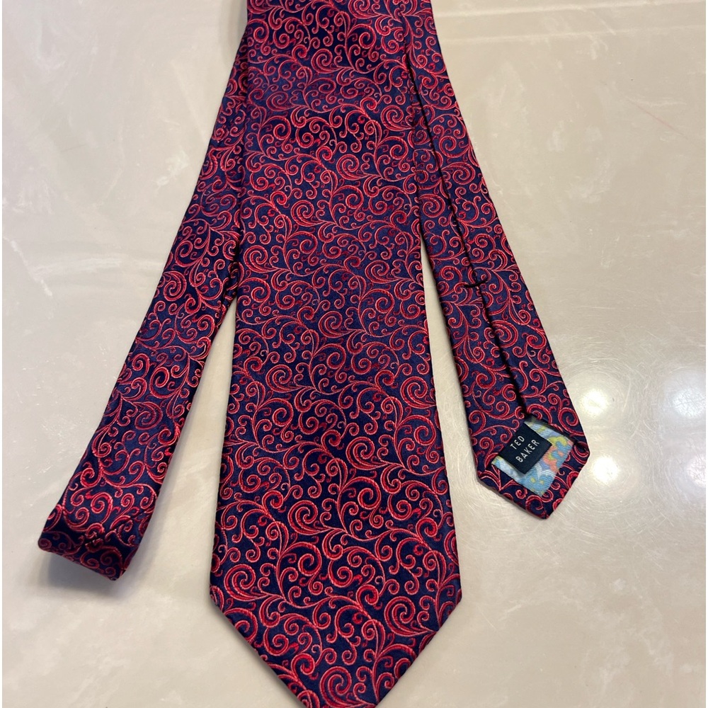 Ted Baker 100% silk tie tailored in USA